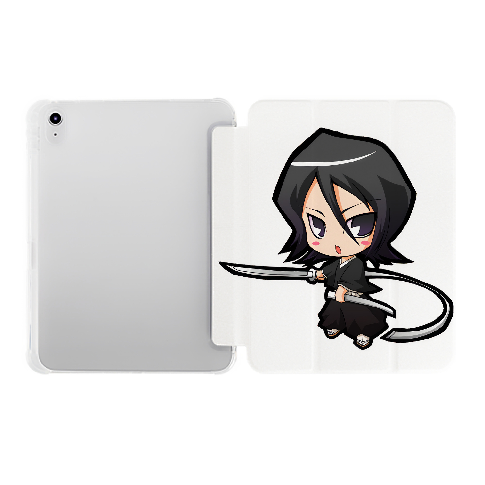 （画像用） ブリーチ 朽木ルキア BLEACH Kuchiki Rukia IPad ケース ペン収納付き 三つ折りスタンド PUレザー×シリコン 対応機種9.5/10.5/10.9インチ